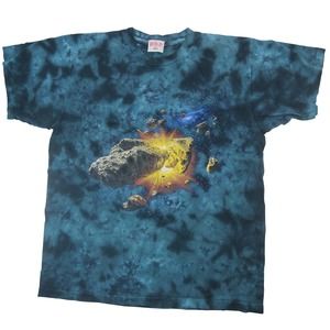 Vintage Astroid Collision Tie Dye Graphic T Shirt